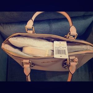 Michael Kors Ciara Large Leather Satchel - Blush